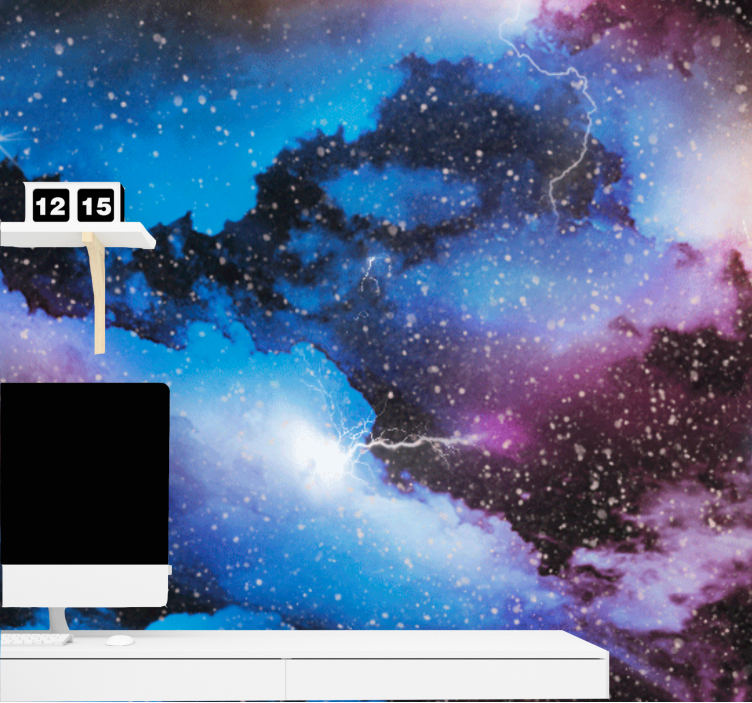 Space wall mural starry galaxy nebula - TenStickers