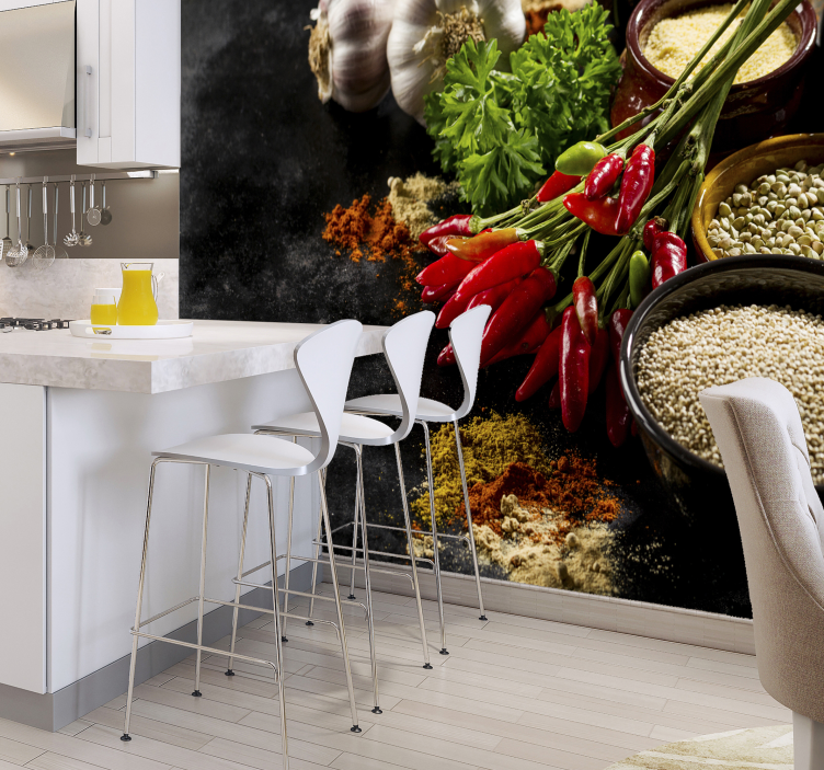 Spices 3D Wall Photo Mural - TenStickers