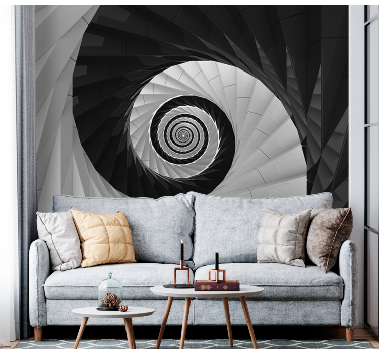 Spiral Effect Structure abstract mural wallpaper - TenStickers