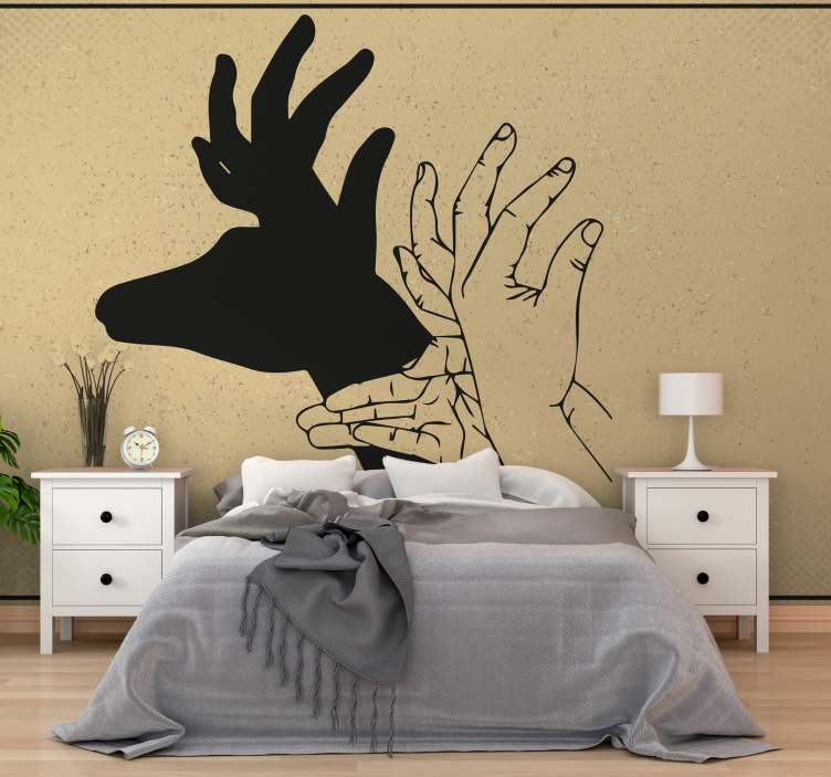 Stag puppet shadow wall mural - TenStickers