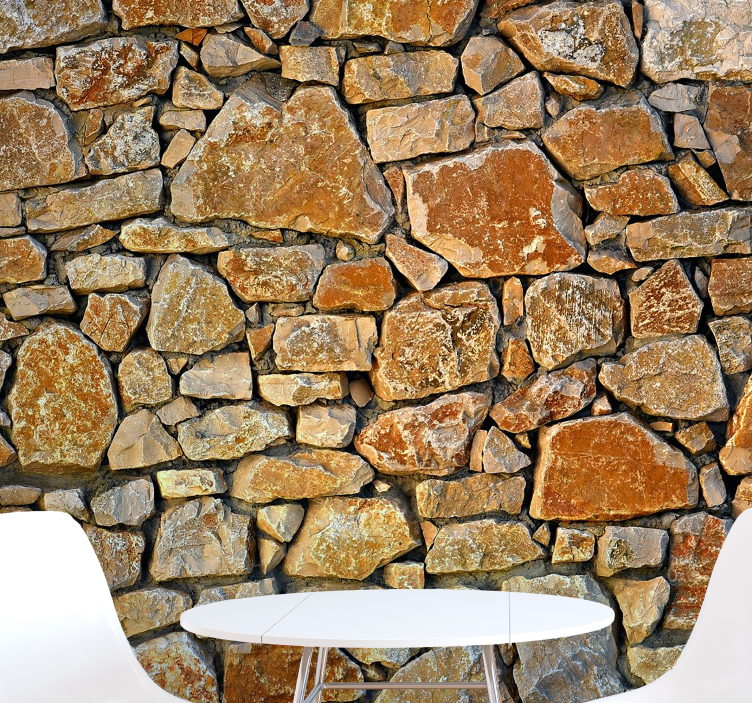 Stone pattern wall mural stone wall mural - TenStickers