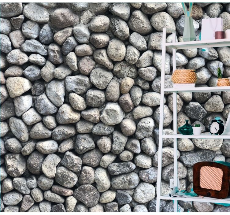 Stone wall mural textured stone surface - TenStickers