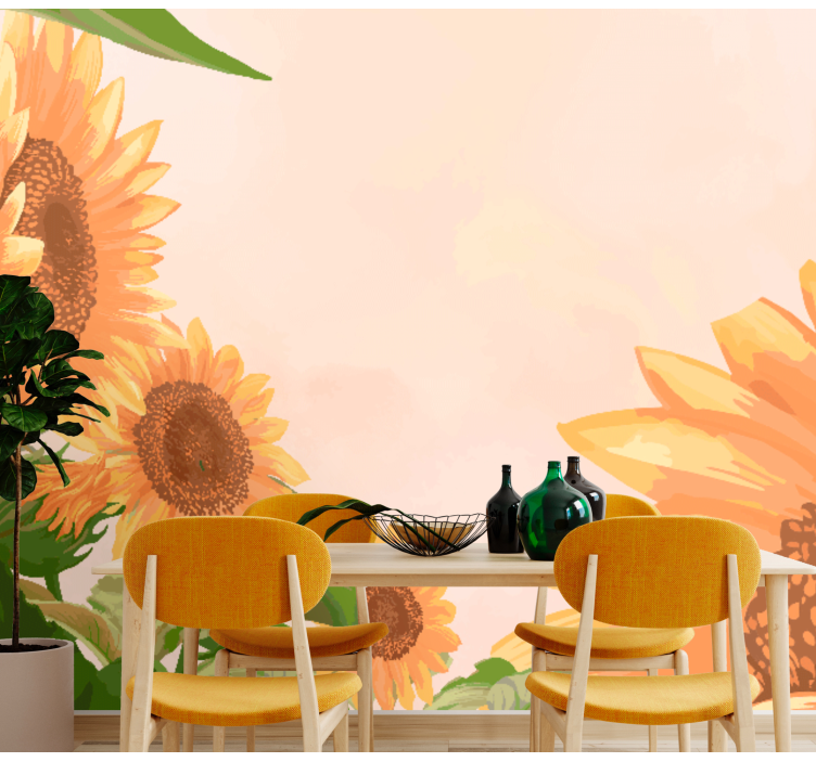 Sunflower Bloom flowers wall mural - TenStickers