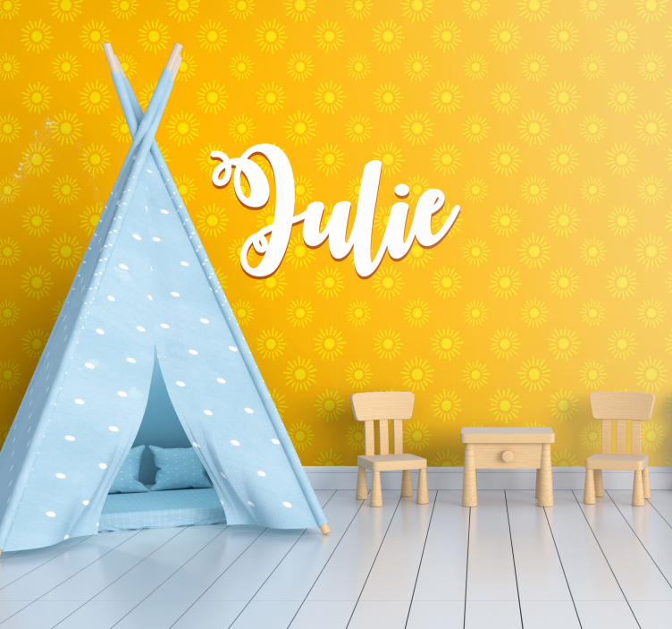 Sunflower Pattern Background childrens bedroom wall mural - TenStickers