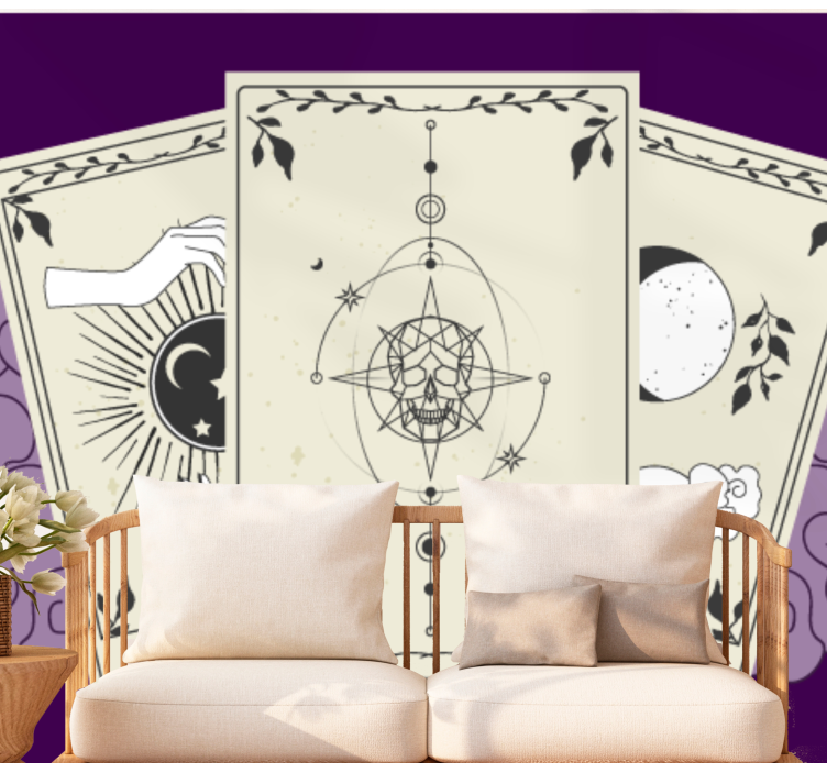 Tarot Card Abstract wall mural text - TenStickers