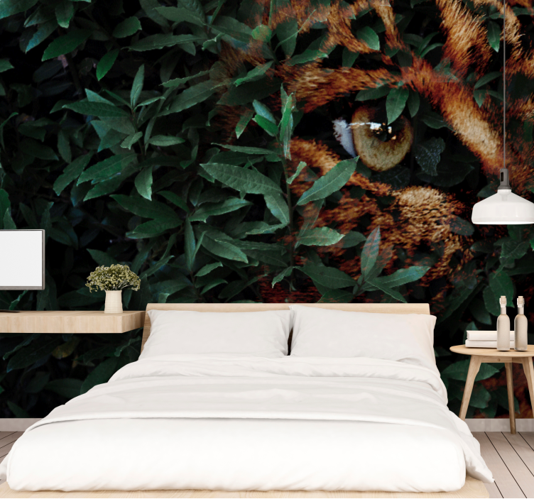 Leopard among foliage wall mural animals - TenStickers