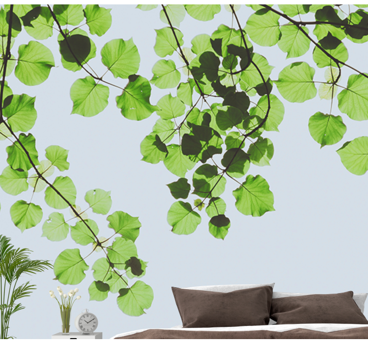 Trees wall mural leafy branches canopy - TenStickers