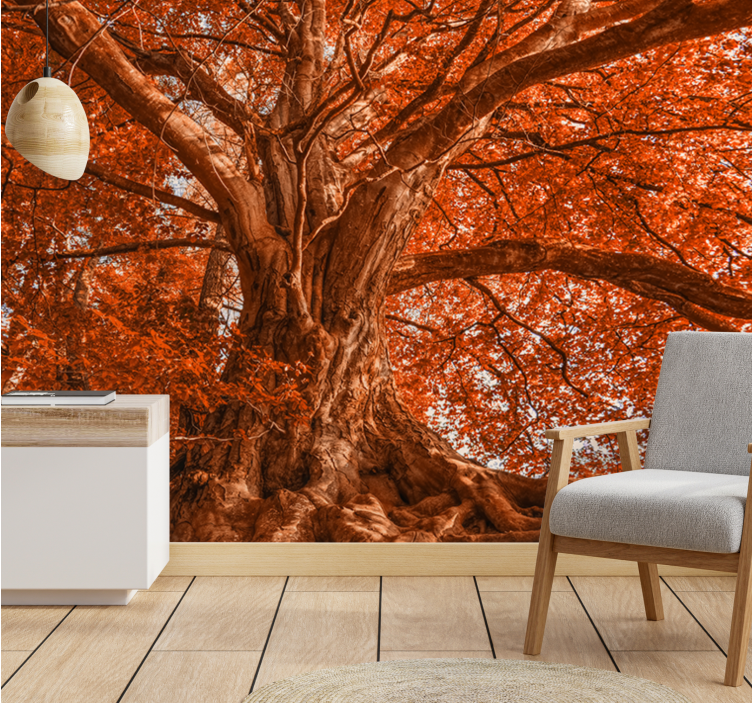 Trees wall mural majestic autumn tree - TenStickers