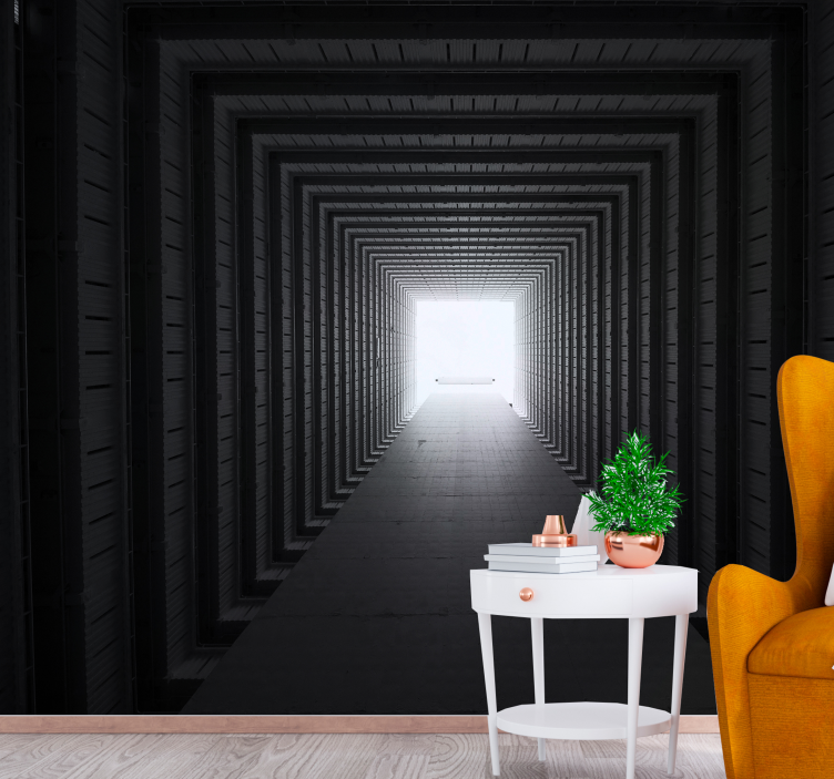 Tunnel Perspective View abstract mural wallpaper - TenStickers