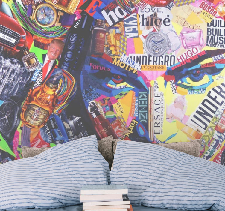 Urban art wall mural cultural brand collage - TenStickers