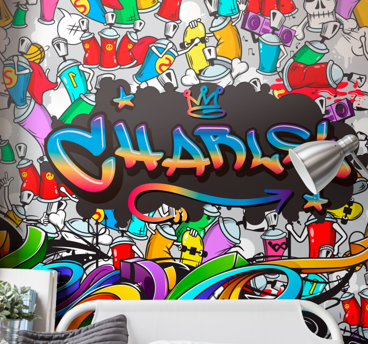 Urban art wall mural custom name graffiti - TenStickers