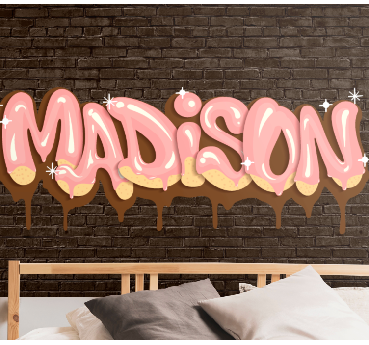 Urban art wall mural custom name sweet treat - TenStickers