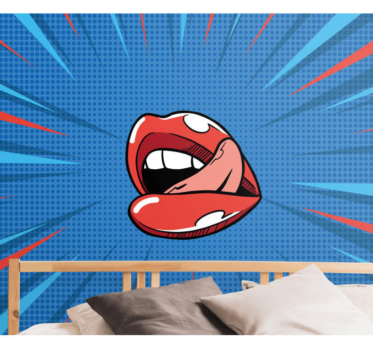 Urban art wall mural lively mouth pop - TenStickers