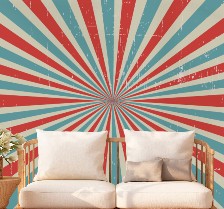 Urban art wall mural radial color explosion - TenStickers