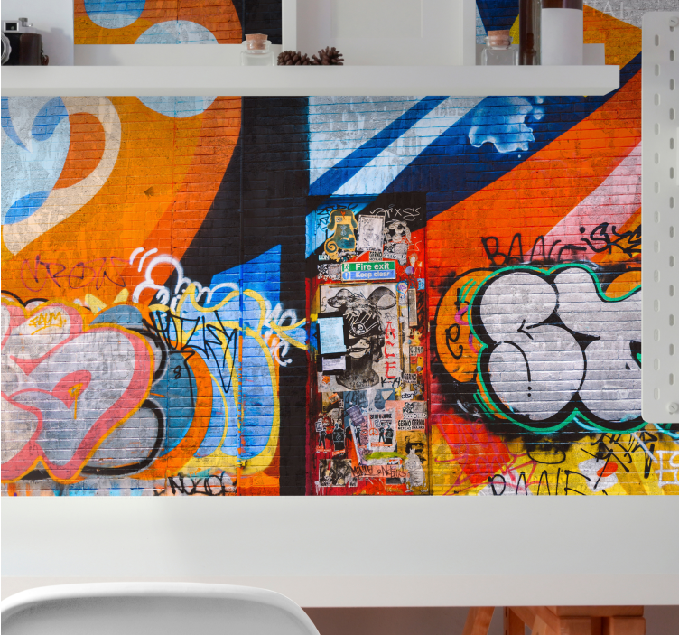 Urban art wall mural vibrant urban tags - TenStickers