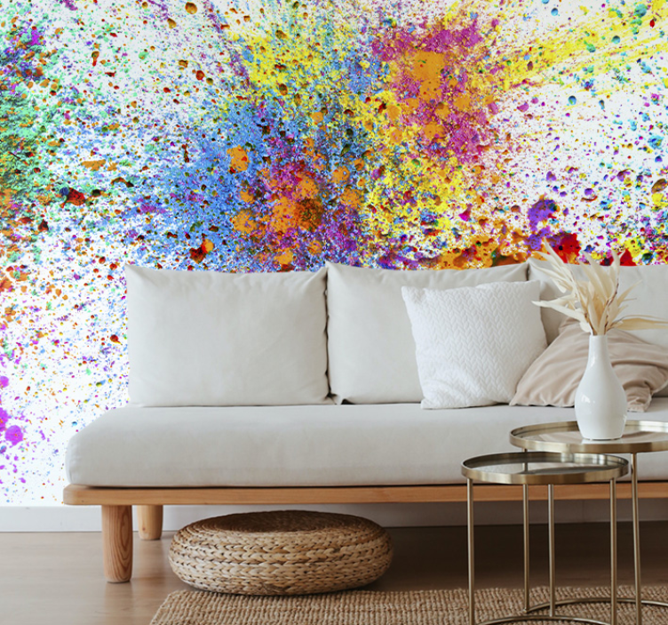 Vibrant Color Explosion abstract mural wallpaper - TenStickers