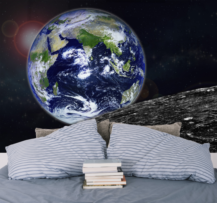 View of the Earth space wall mural - TenStickers