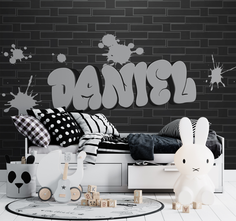 wall grafitti with name murals for teenage bedrooms - TenStickers