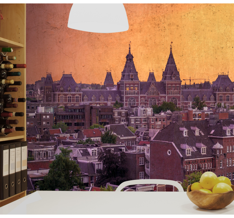 Wall mural amsterdam architectural beauty of amsterdam - TenStickers