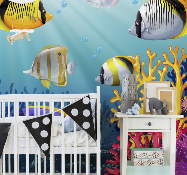 Wall mural animals colorful underwater fish - TenStickers