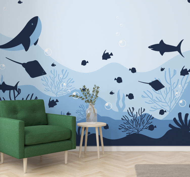 Wall mural animals deep sea life - TenStickers