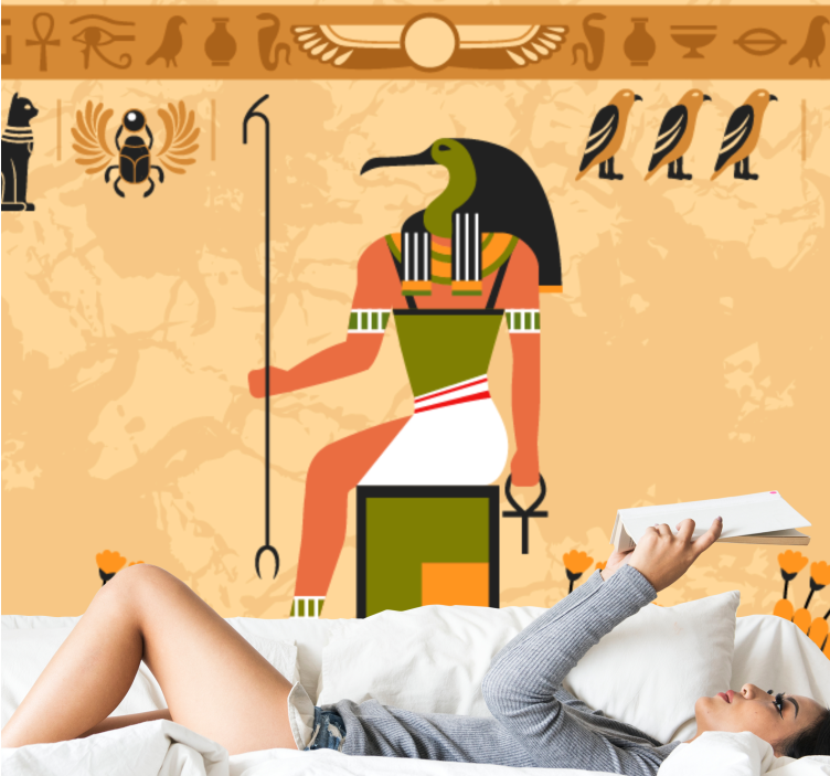 Wall mural animals egyptian god thoth - TenStickers