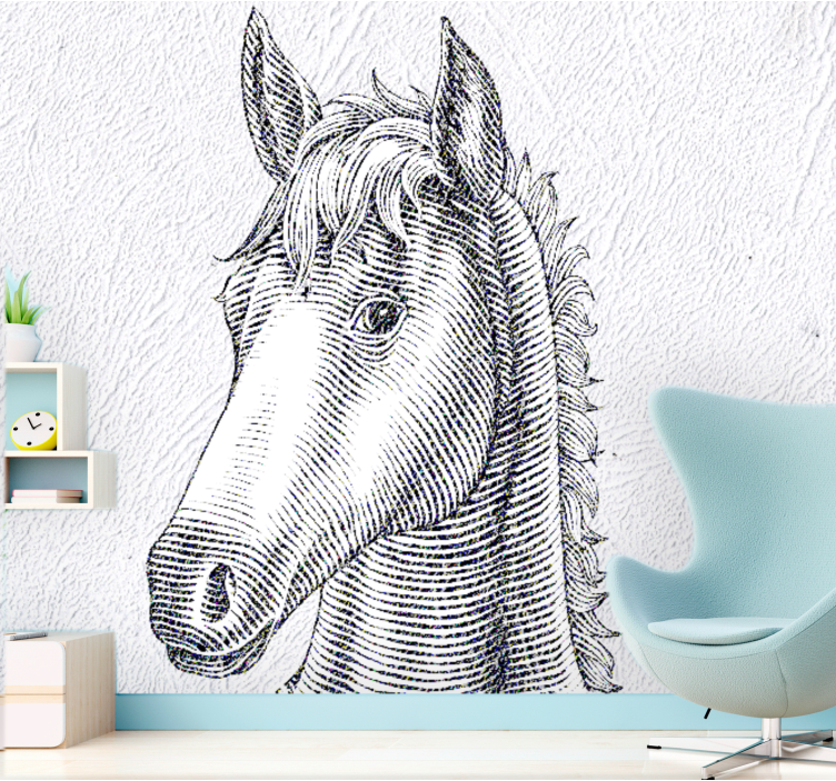 Wall mural animals elegant horse portrait - TenStickers