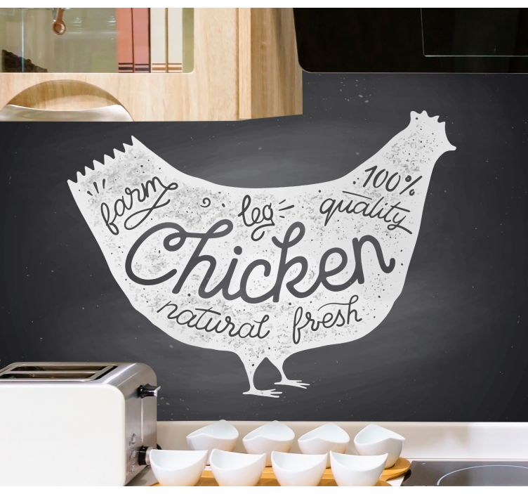 Wall mural animals farm fresh chicken - TenStickers