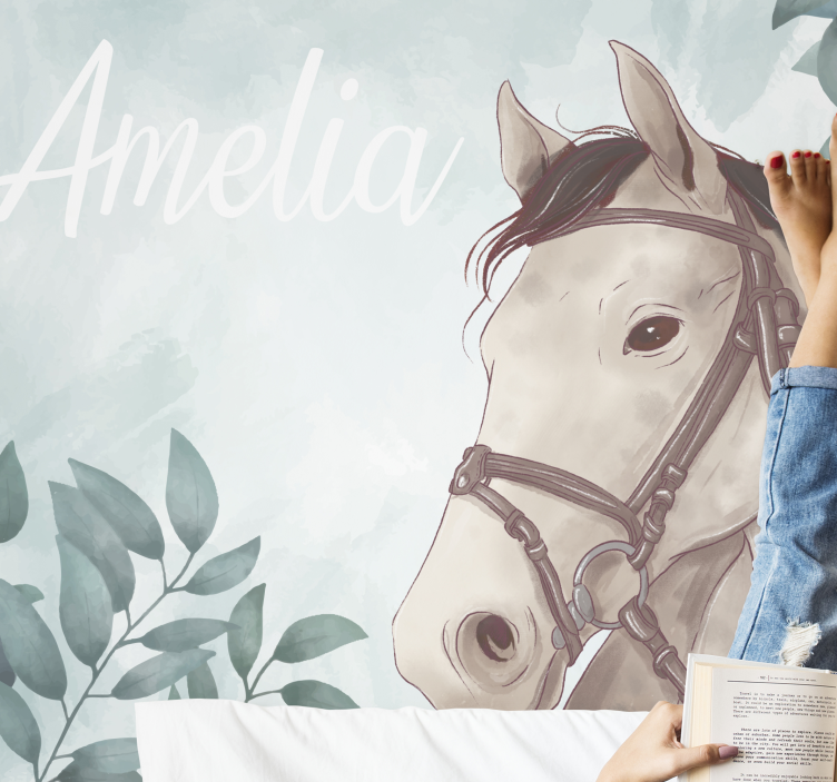 Wall mural animals horse with name - TenStickers