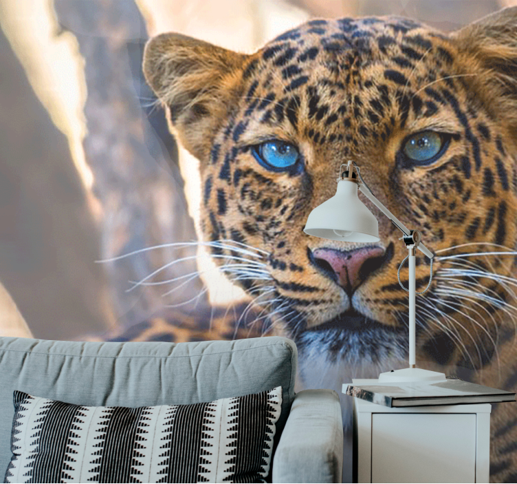 Wall mural animals leopard portrait close-up - TenStickers