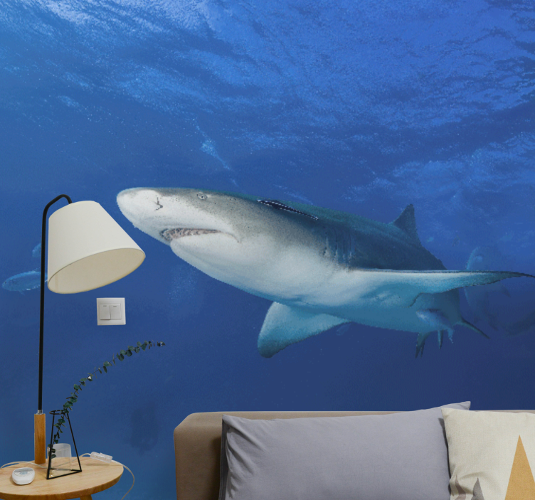 Wall mural animals majestic shark adventure - TenStickers