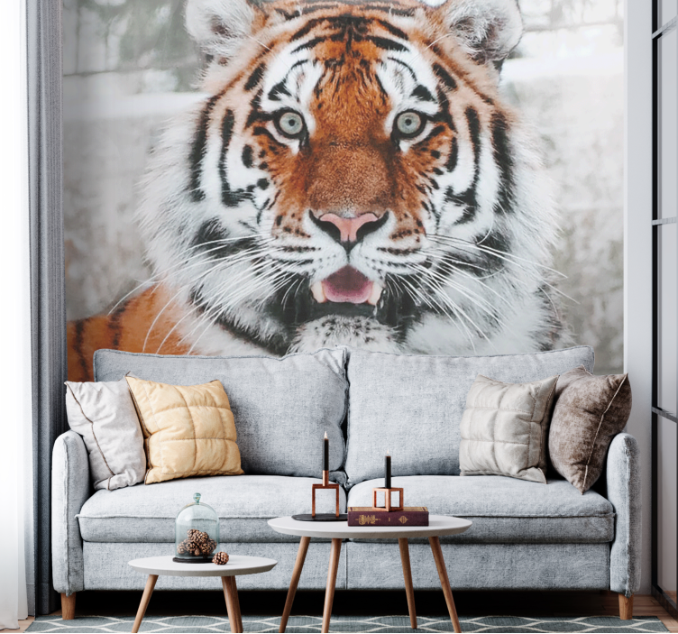 Wall mural animals regal tiger design - TenStickers