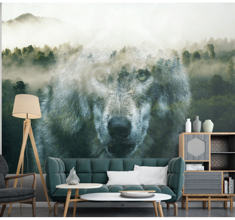 Wall mural animals regal wolf portrait - TenStickers
