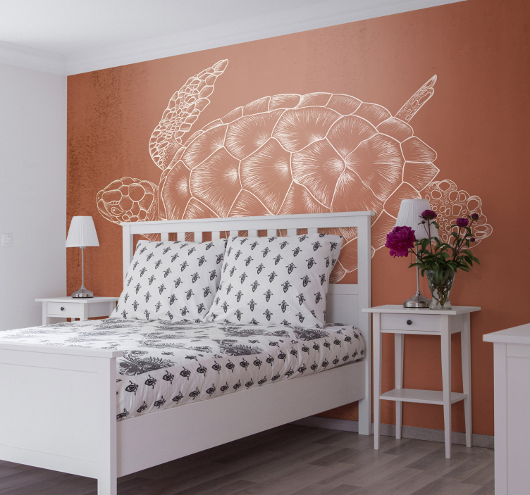 Wall mural animals sea turtle artwork - TenStickers