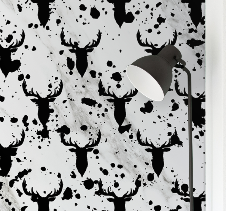 Wall mural animals stag silhouette design - TenStickers