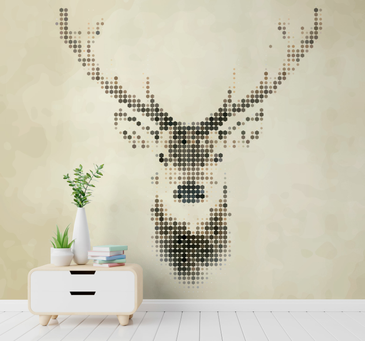 Wall mural animals stylized deer head - TenStickers