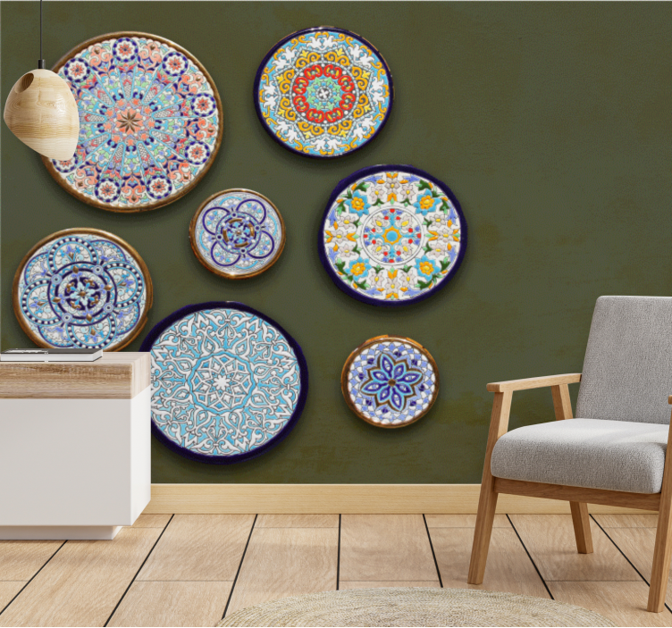 Wall mural animals with detailed circular designs - TenStickers