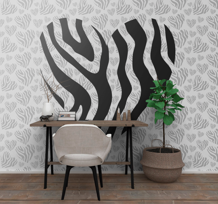Wall mural animals zebra stripe design - TenStickers