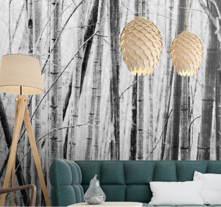 Wall mural bamboo bamboo forest design - TenStickers