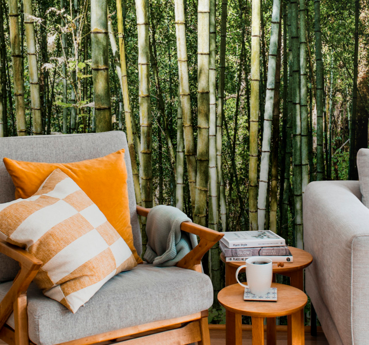 Wall mural bamboo bamboo grove scenery - TenStickers