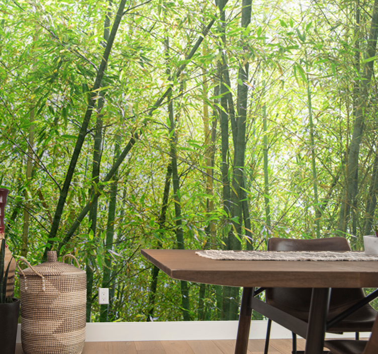 Wall mural bamboo vibrant bamboo grove - TenStickers