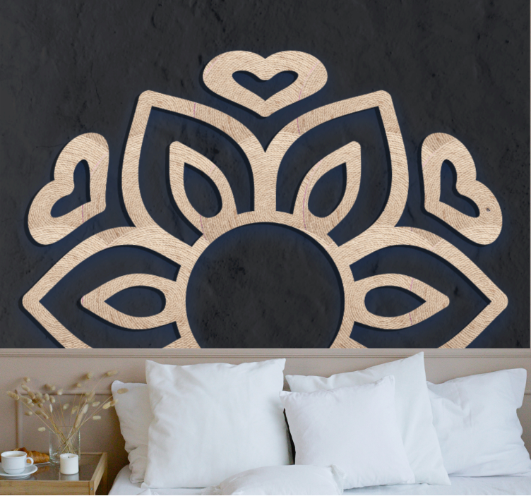 Wall mural buddha heart lotus design - TenStickers