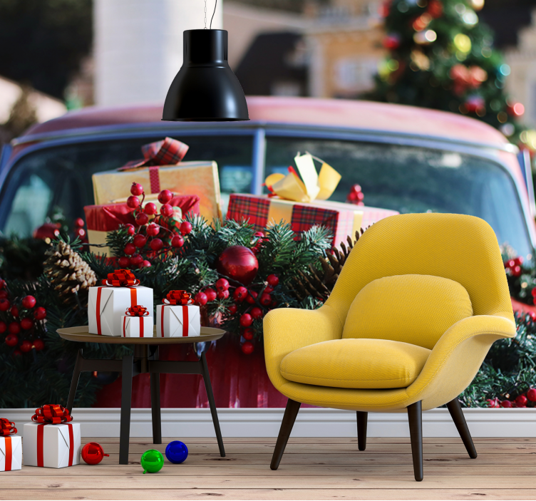 Wall mural christmas festive holiday gifts - TenStickers