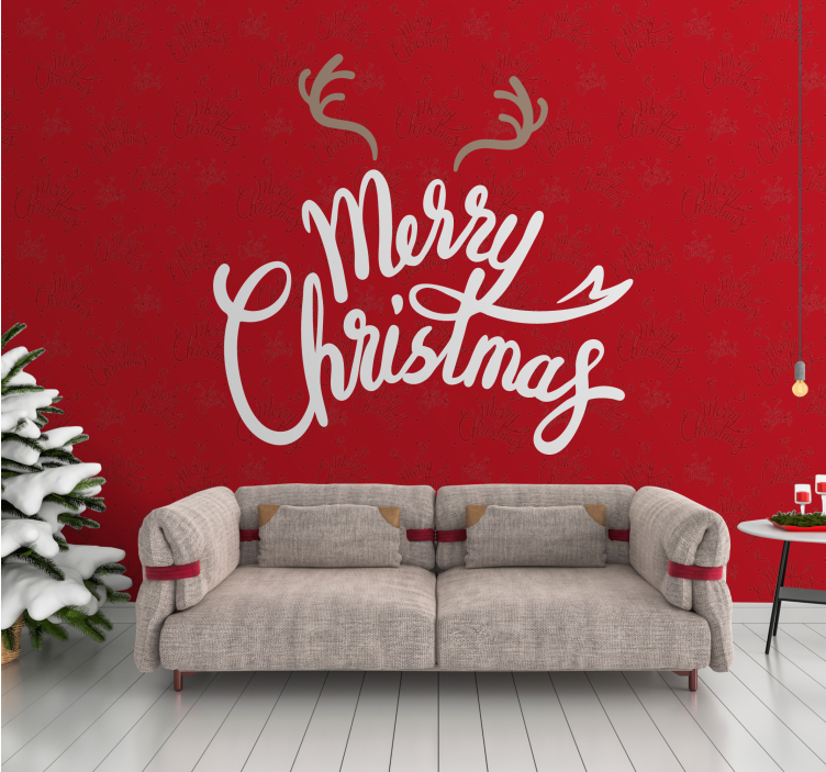 Wall mural christmas joyful christmas greeting - TenStickers
