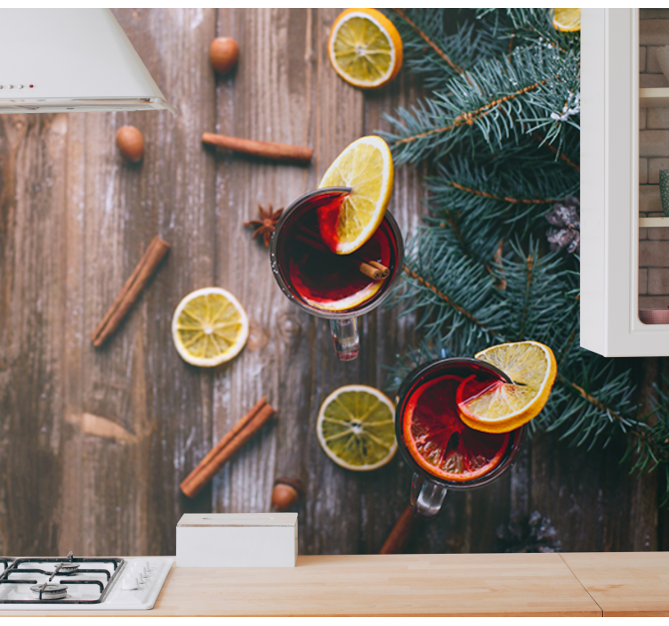 Wall mural christmas mulled wine display - TenStickers