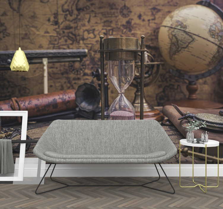 Wall mural city antique timepieces collection - TenStickers