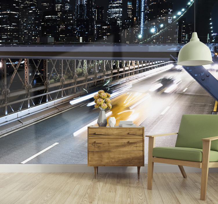 Wall mural city city night lights - TenStickers