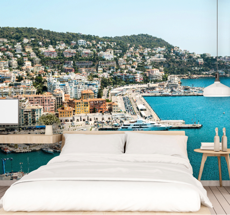 Wall mural city coastal city view - TenStickers