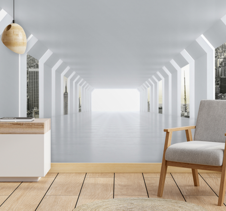 Wall mural city futuristic cityscape design - TenStickers