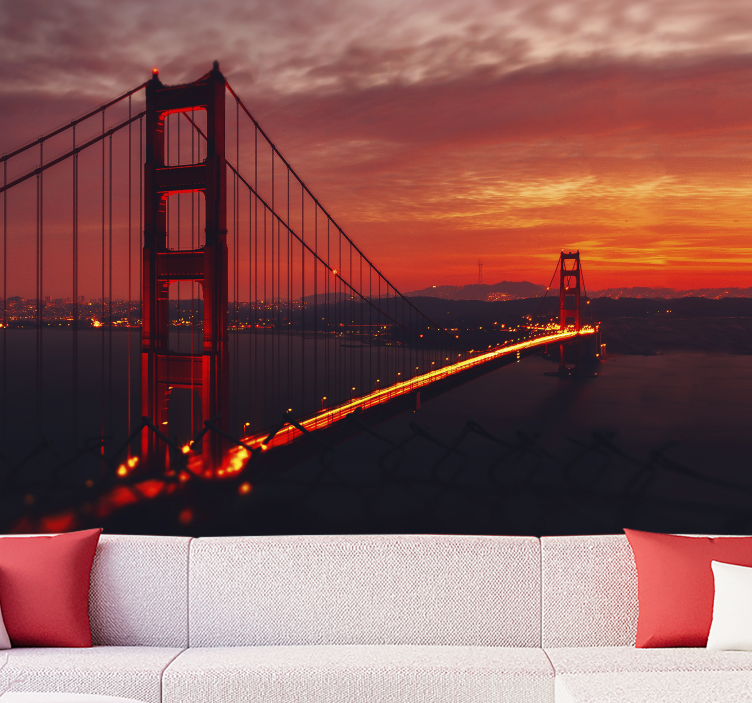 Wall mural city golden gate arch - TenStickers
